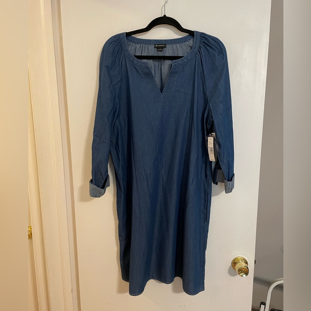 NWT New Direction denim dress, Size Large